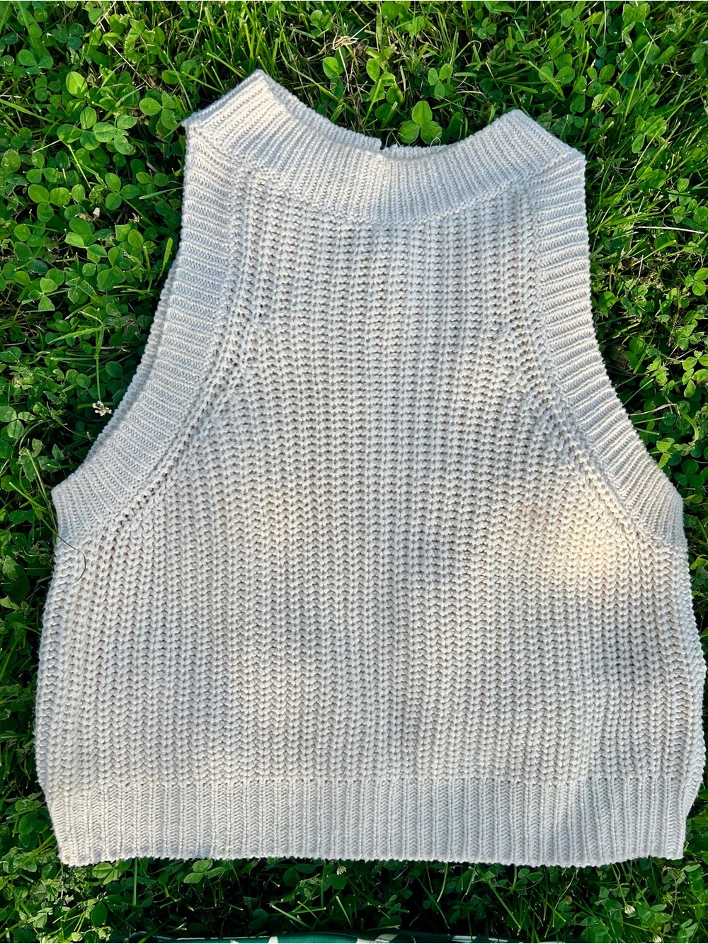 Cream Sweater Vest Racerback Girls XL or Womens XS/S